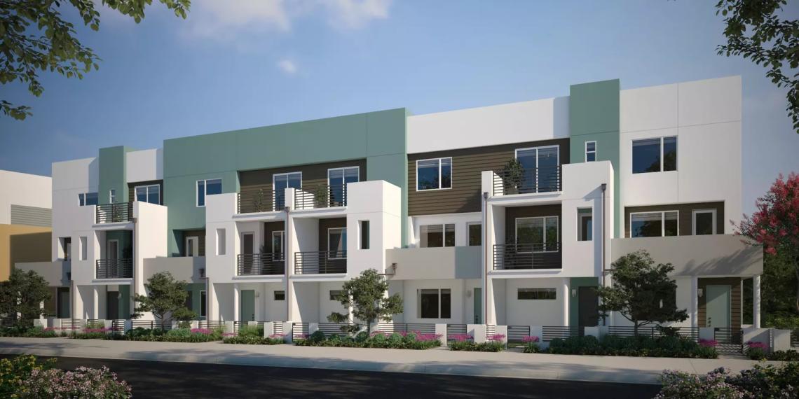 38 townhomes from City Ventures on the rise at 5100 Long Beach